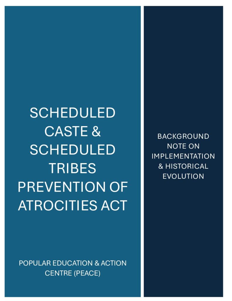 thumbnail of Background Note – SC ST discrimination & implementation of Atrocities Act