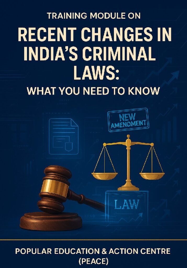 thumbnail of Training Module on Recent Changes in India’s Criminal Laws