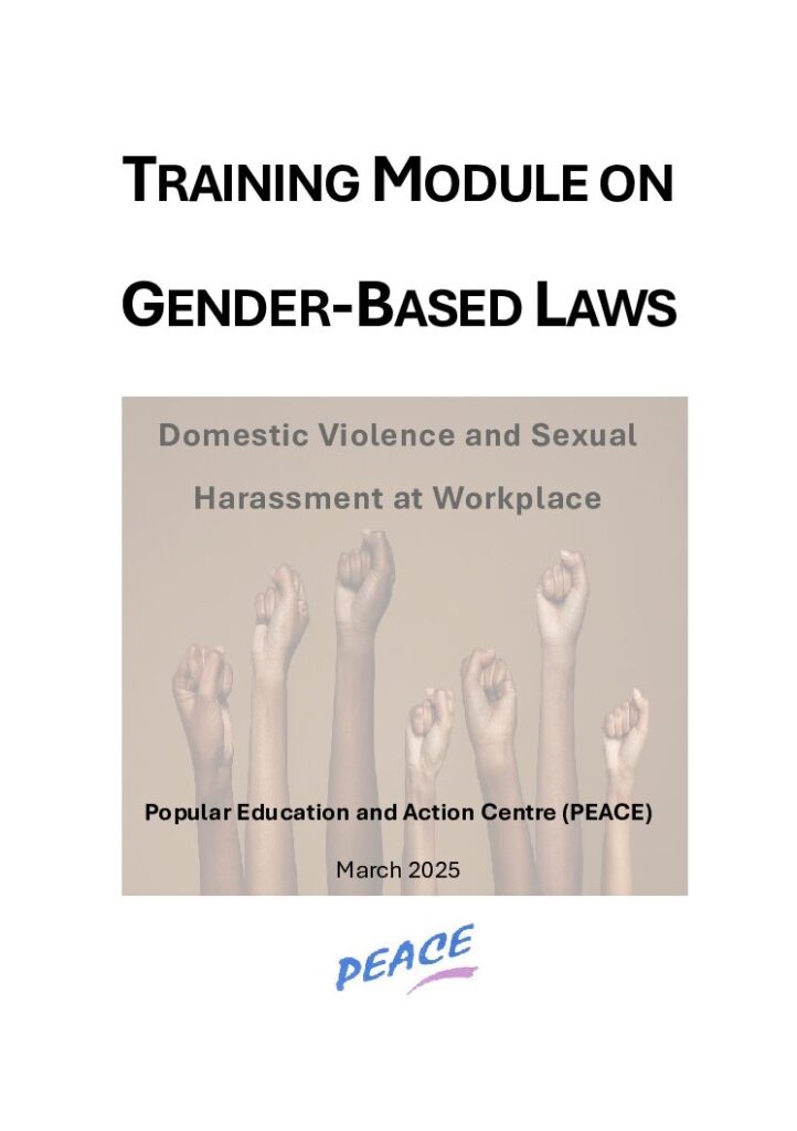 thumbnail of Training module on gender based laws Domestic violence and sexual harassment at workplace