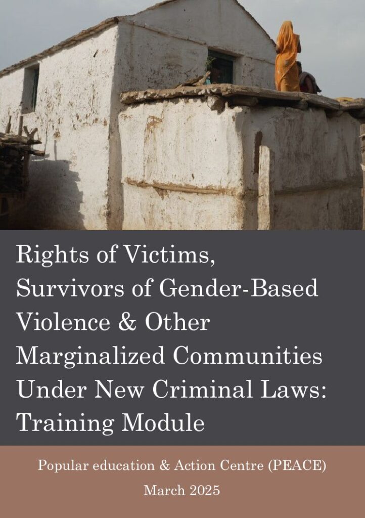 thumbnail of Training module on rights of victims and survivors of gender-based violence and other marginalized communities under new criminal laws